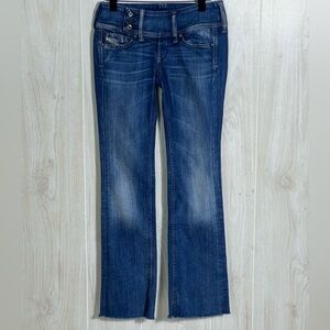 Diesel Low Waisted Classic Blue Boot Cut Jeans Made in Italy